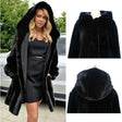 Faux Fur Coat with Mink Design