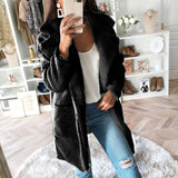 Faux Fur Coat with Suit Collar for Casual Women's Style