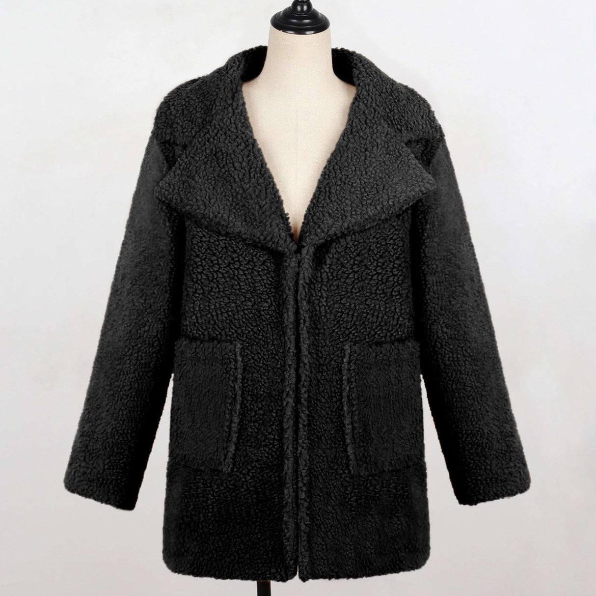 Faux Fur Coat with Suit Collar for Casual Women's Style