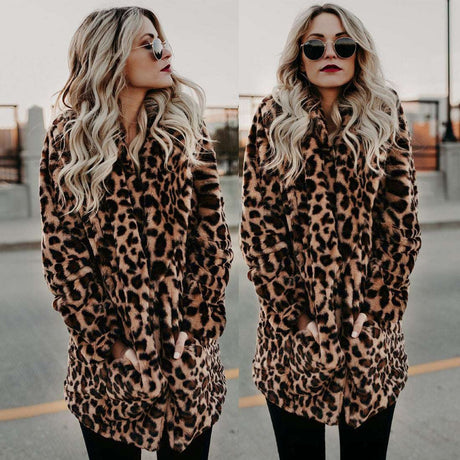 Leopard print coat