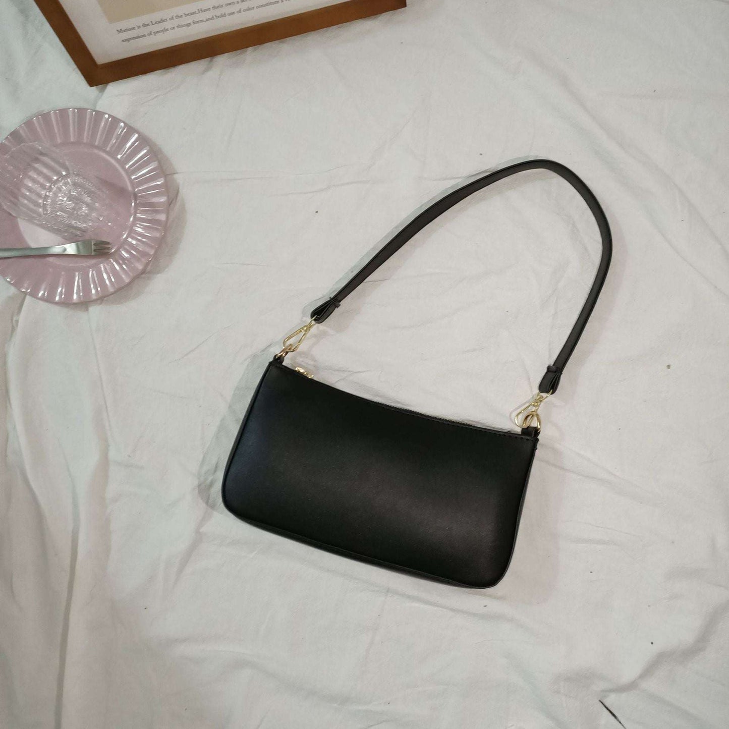 French Plaid Vintage Retro Bags Designer Ladies Handbag