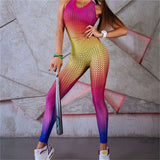 Gradient mesh print leggings