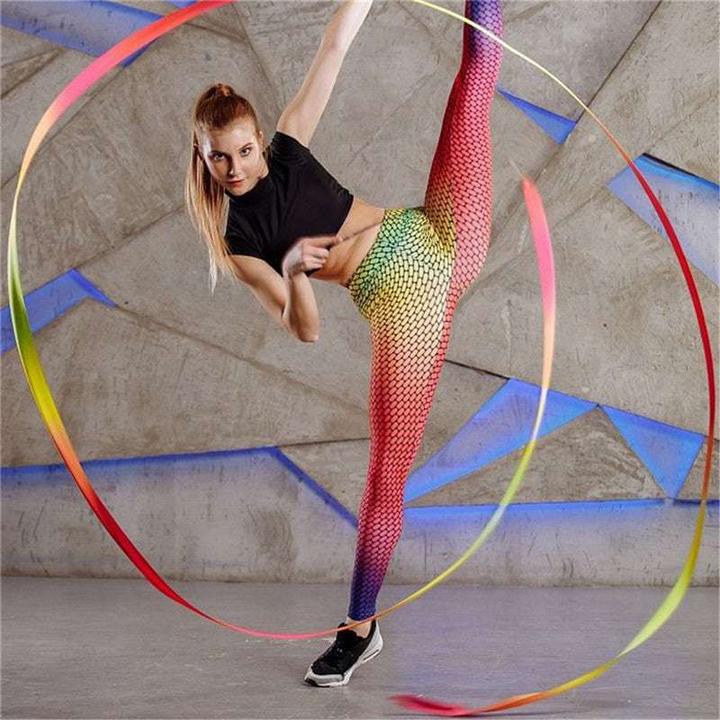 Gradient mesh print leggings