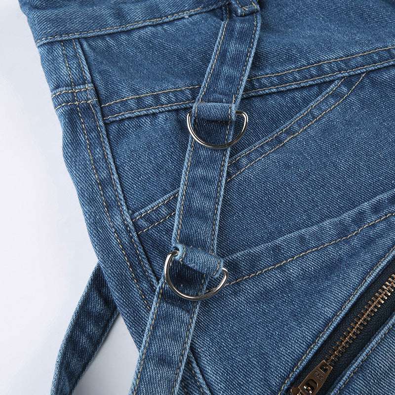 Heavy Zipper Cargo Jeans