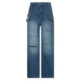 Heavy Zipper Cargo Jeans