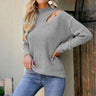 High Collar Knitted Pullover