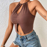 Top Tight Halter Spaghetti Straps Vest