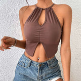 Top Tight Halter Spaghetti Straps Vest