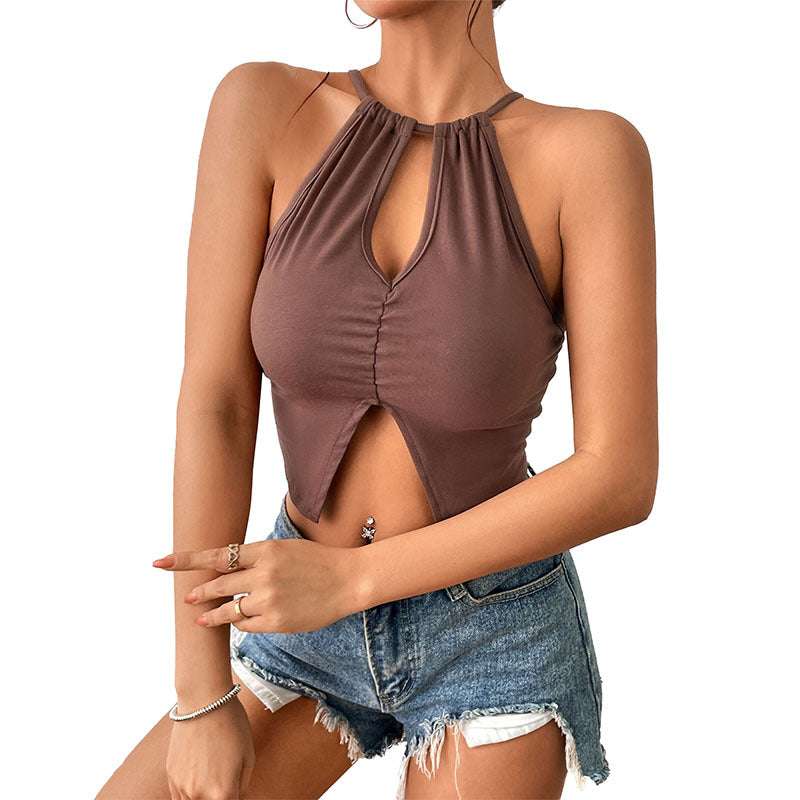 Top Tight Halter Spaghetti Straps Vest