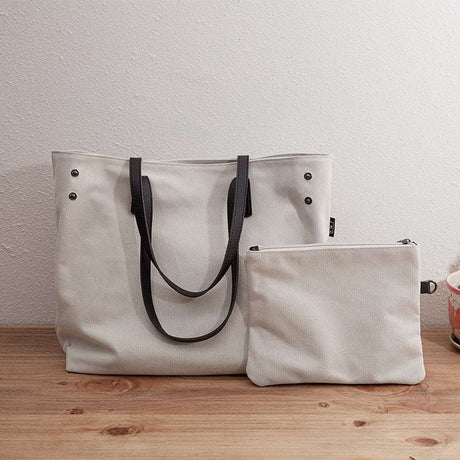 Japanese-Inspired Spacious Canvas Tote Bag