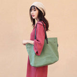 Japanese-Inspired Spacious Canvas Tote Bag