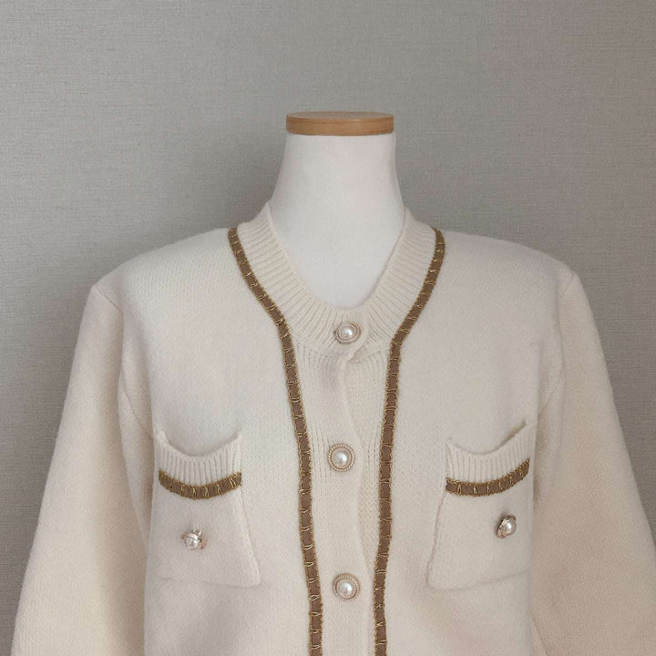 Knitted Sweater  Cardigan with Buttons