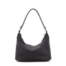 Korean Style Woven Shoulder Bag for Women with Zipper Closure