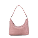 Korean Style Woven Shoulder Bag for Women with Zipper Closure