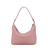 Korean Style Woven Shoulder Bag for Women with Zipper Closure