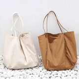 Large Canvas Shoulder Bag for Women - High Capacity Tote for Shopping