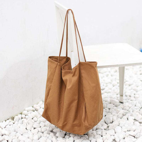 Large Canvas Shoulder Bag for Women - High Capacity Tote for Shopping