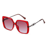 Large Framed Metal Polarized Sunglasses