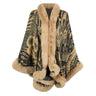 Leopard Print Knitted Cloak for Women - Stylish European and American Streetwear