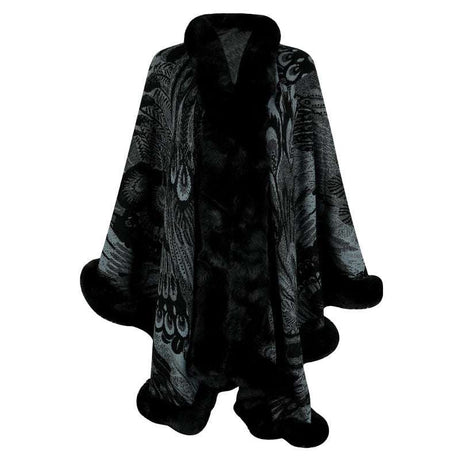 Leopard Print Knitted Cloak for Women - Stylish European and American Streetwear