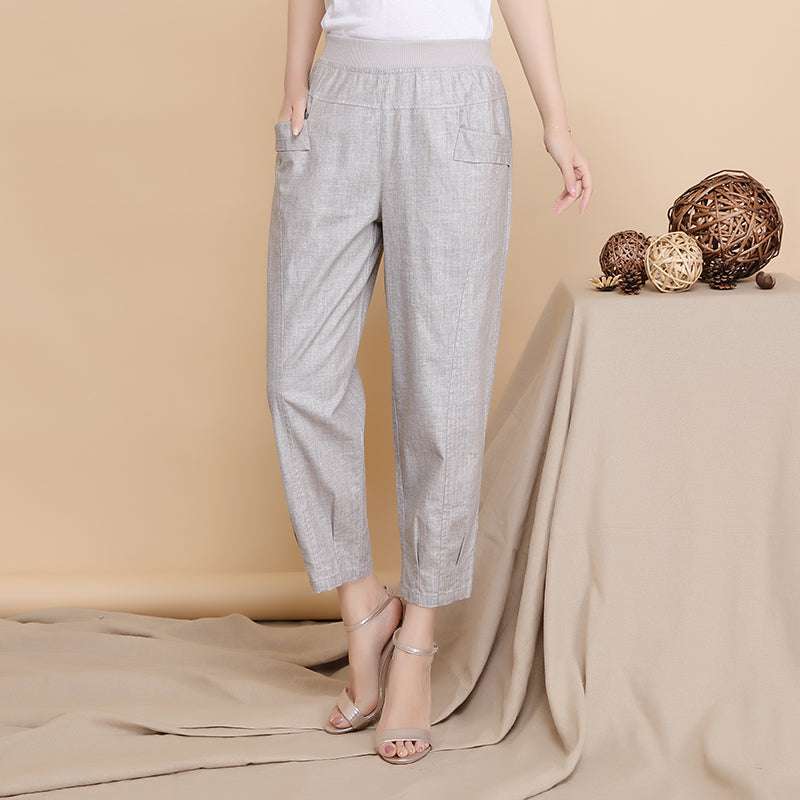 Linen Cropped Pants