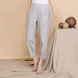 Linen Cropped Pants