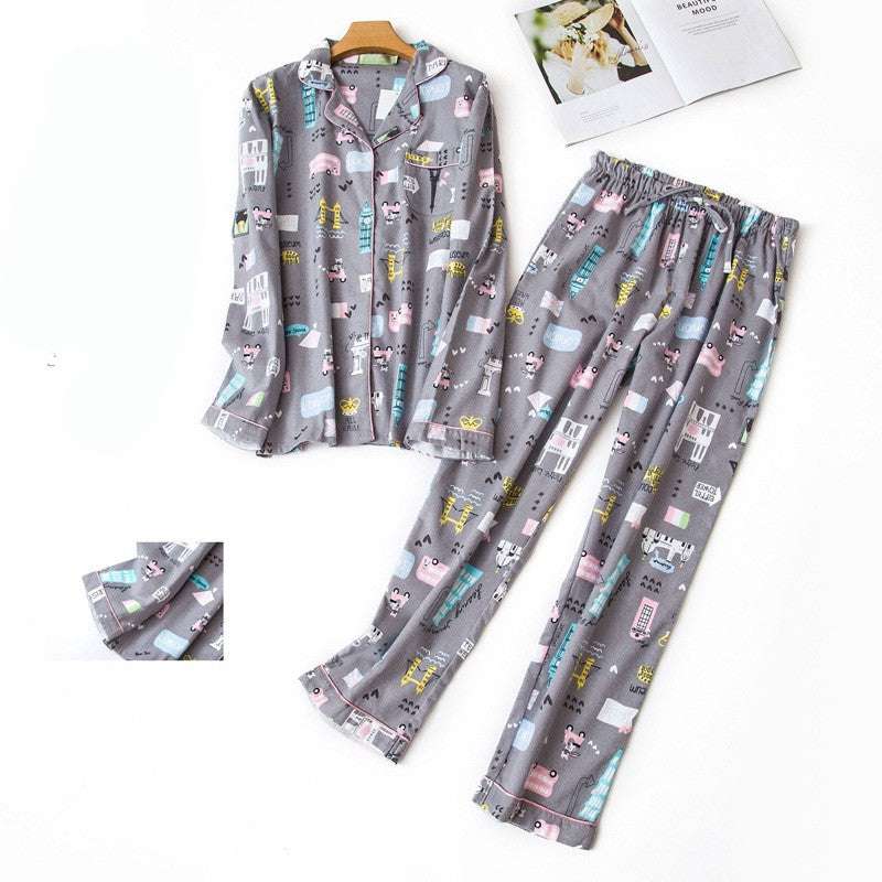 Long Sleeve Patterned Loungewear Set