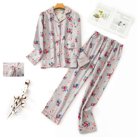 Long Sleeve Patterned Loungewear Set