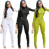 Long Zip Pleated Jumpsuit