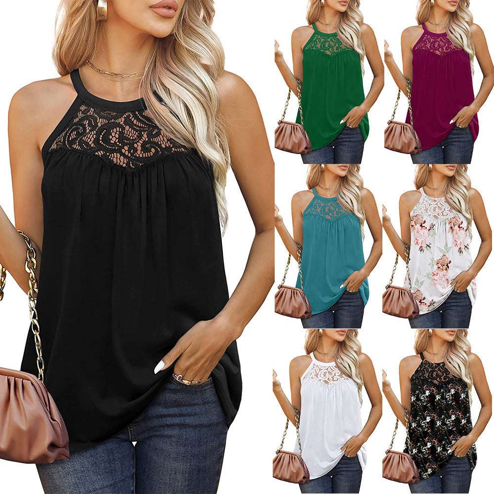 Loose Fit Lace Tank Top