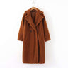 Mid-Length Lamb Fur Coat Trench Coat