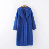 Mid-Length Lamb Fur Coat Trench Coat