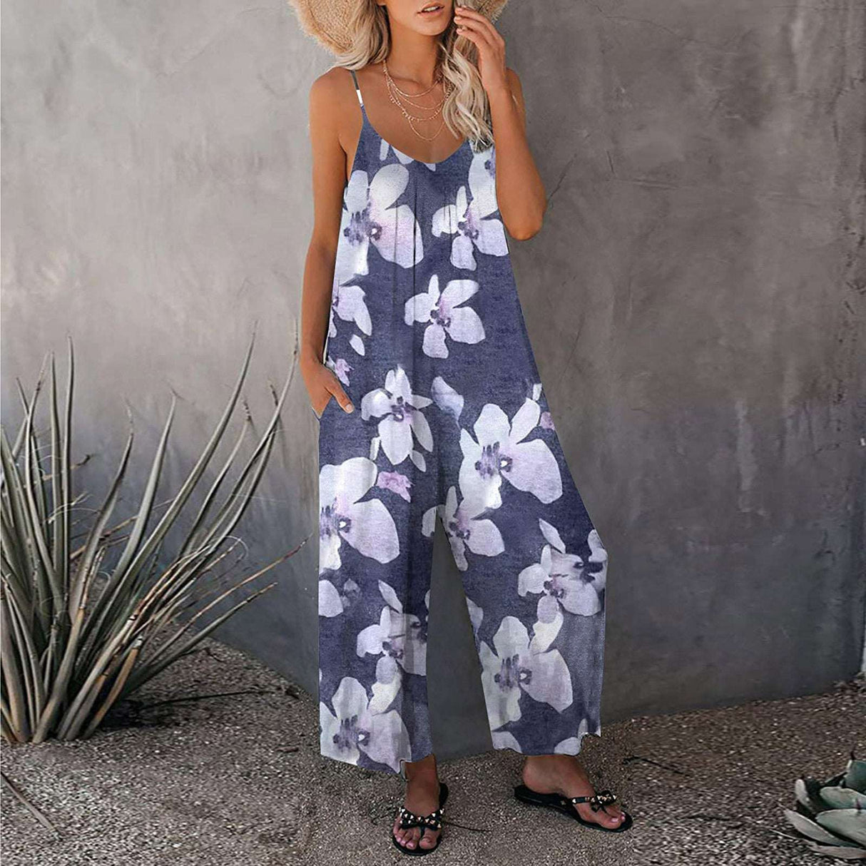 Print Loose Jumpsuit