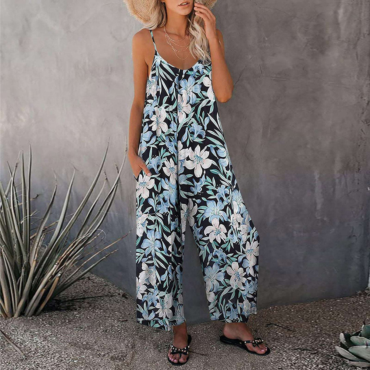 Print Loose Jumpsuit