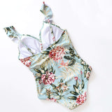 One-piece Flower Patterned Swimsuit