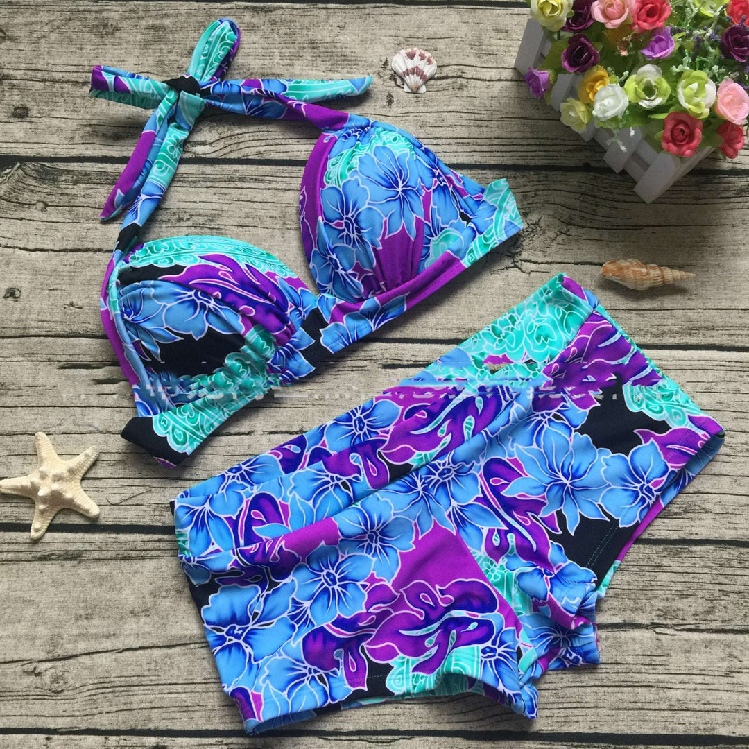 Patterned 2 Piece Swimsuit