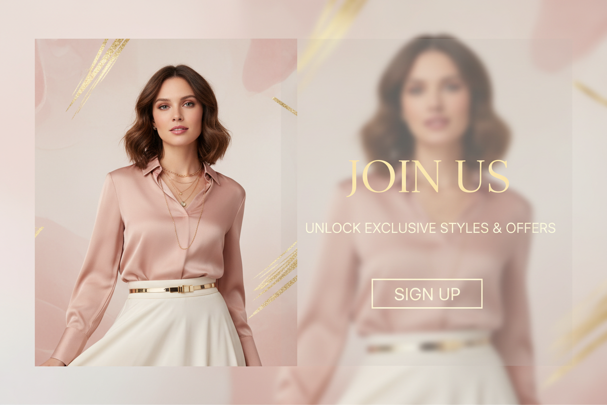 picture for a sign up banner for womens clothing