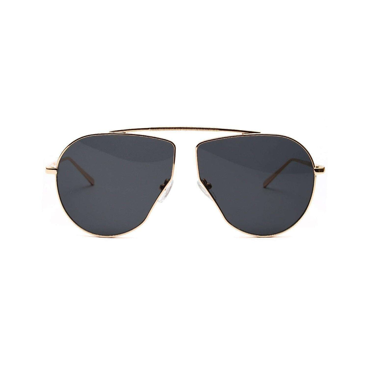 Polygonal Big Metal Framed Sunglasses