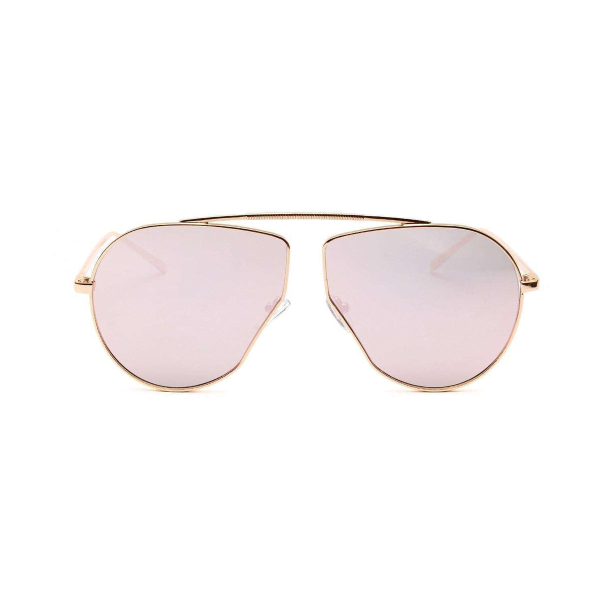 Polygonal Big Metal Framed Sunglasses