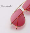 Polygonal Big Metal Framed Sunglasses