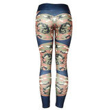 Print patchwork yoga leggings