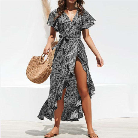 Printed Chiffon Long Dress