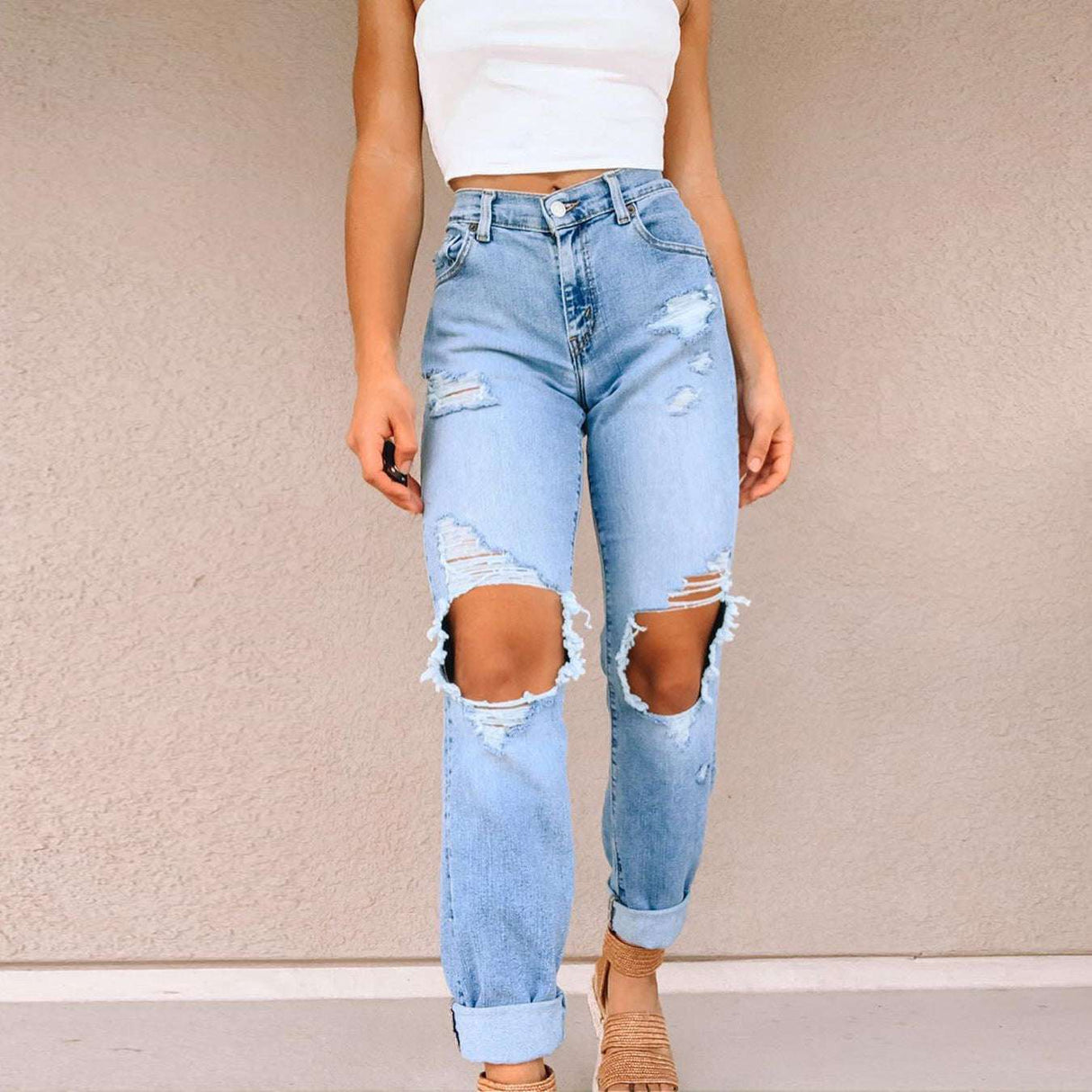 Ripped Denim Jeans