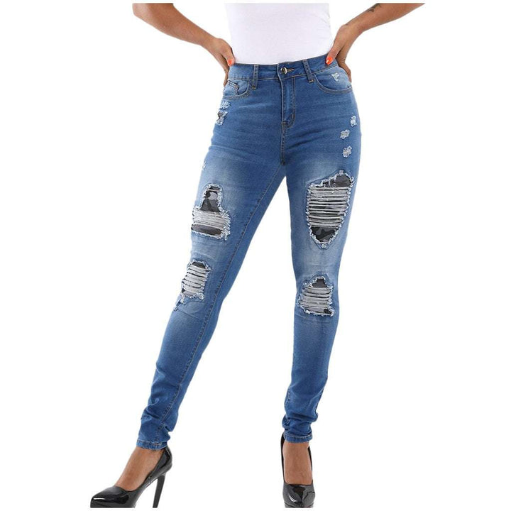 Ripped hip jeans
