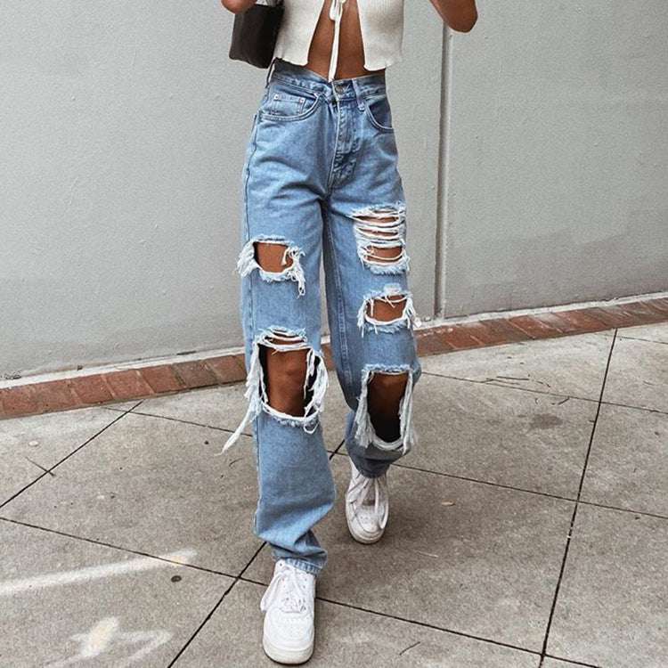 Ripped Washed Jeans