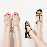 Rivet Cowhide Sandals