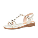 Rivet Cowhide Sandals