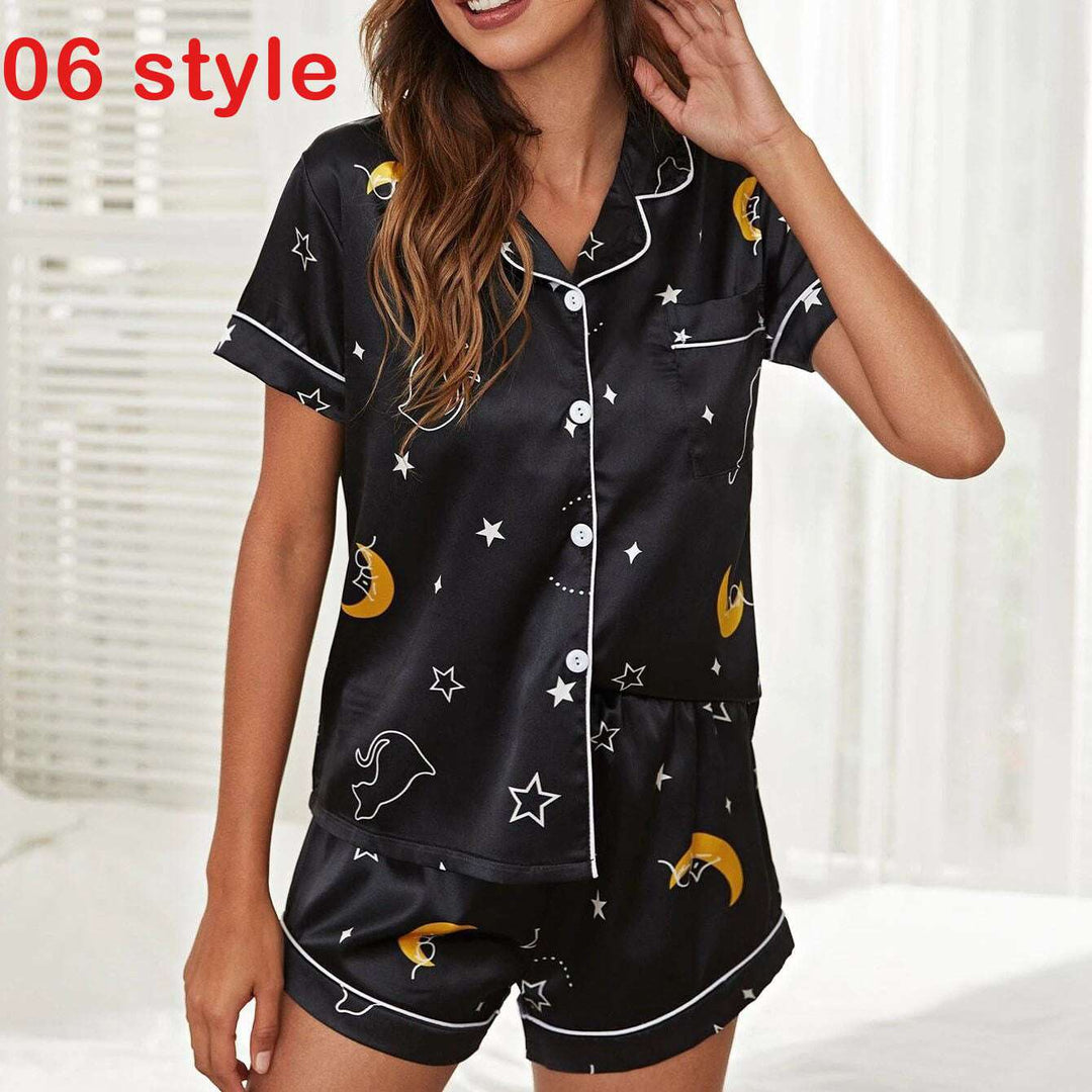 Satin Pajams V-Necked Stretchy Loungewear Set