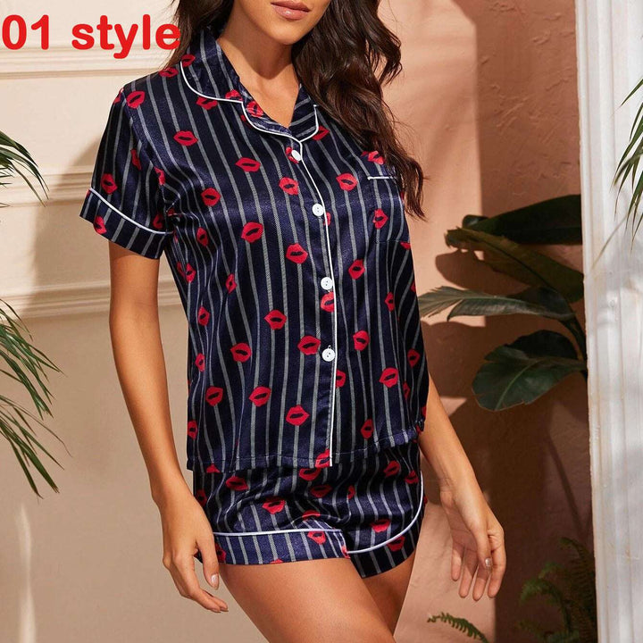 Satin Pajams V-Necked Stretchy Loungewear Set