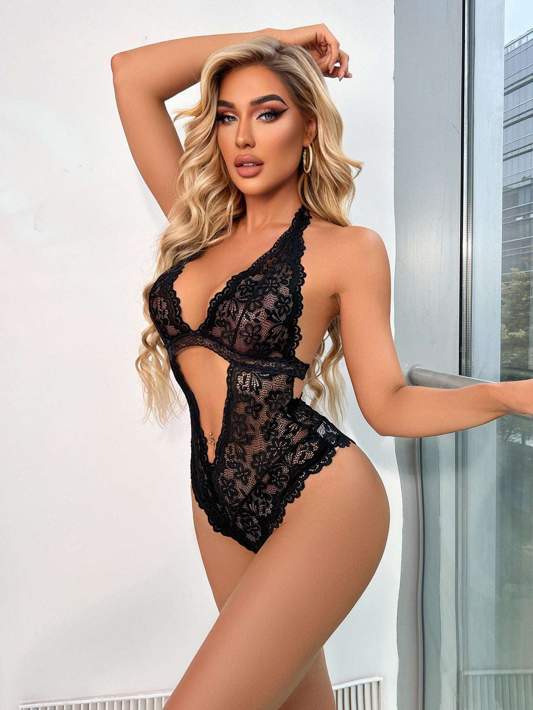 Sexy Underwear Backless Lace Suit